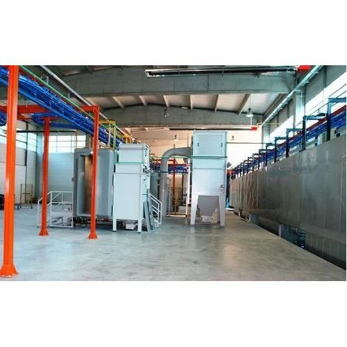 Industrial powder coating plant